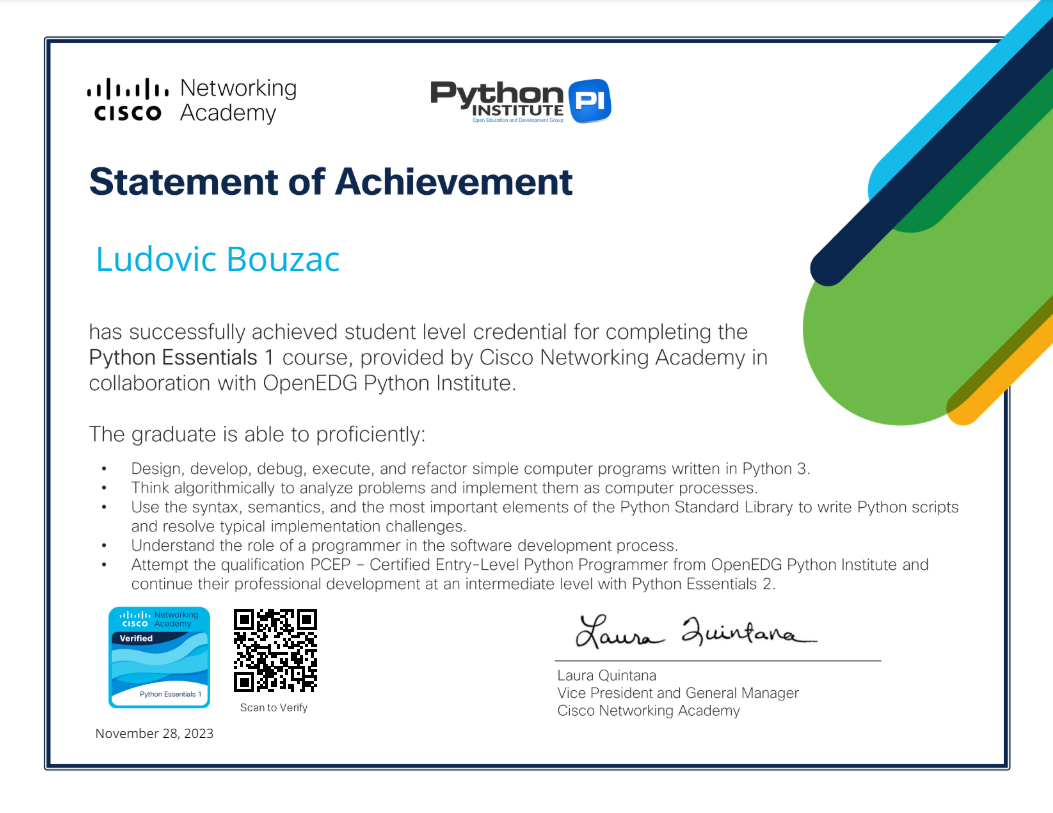 CertificationPython